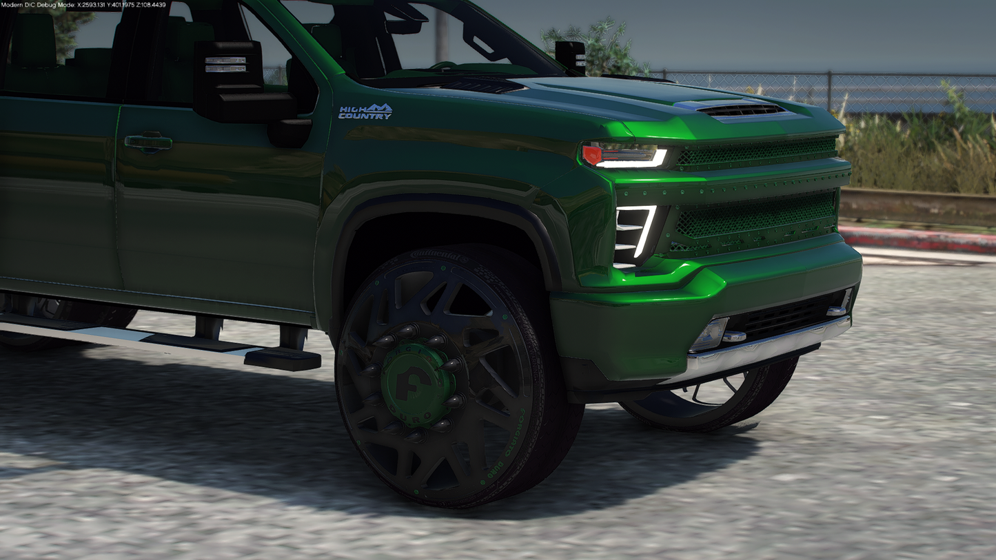 2020 Chevy Silverado 3500 Dually High Country on 30" Forgis